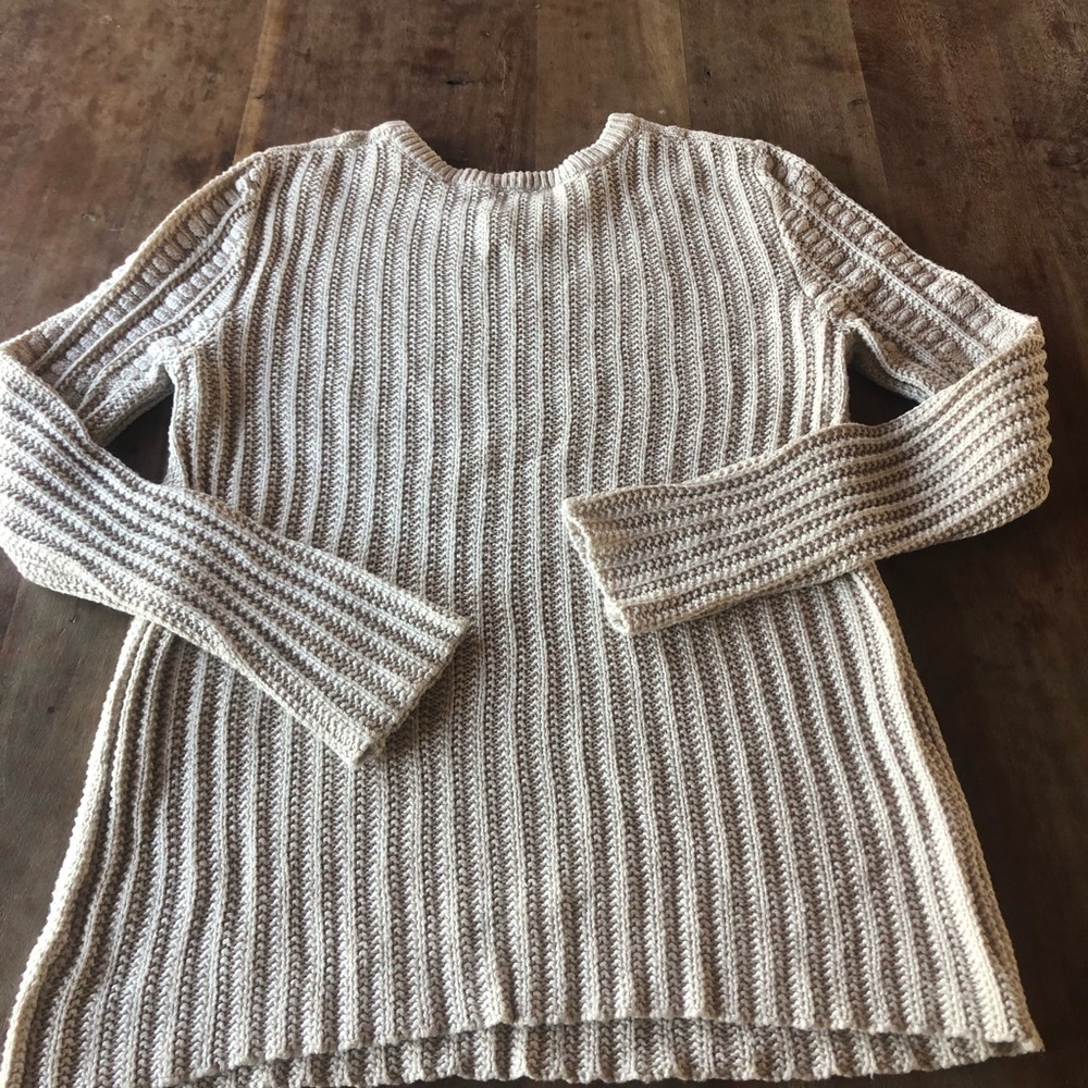 41 Hawthorn Sweater Crewneck Poppy Textured in Neutral Light Tan - Picture 3 of 5